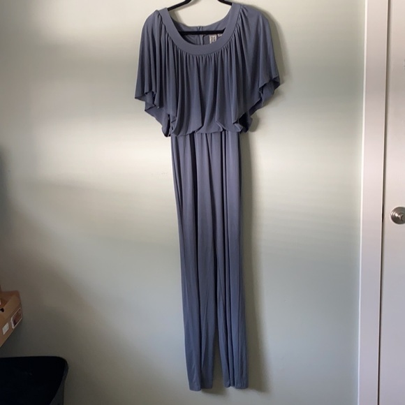 Marc Bouwer Knit Steel Blue Jumpsuit with Blouson Top | xxs - Picture 2 of 9